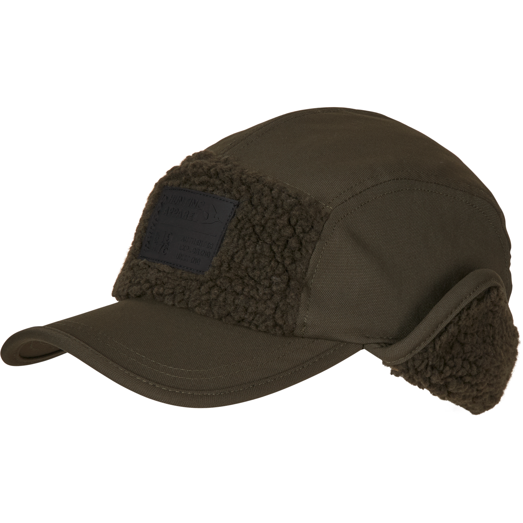 Teddy Fold Down Cap - Pine green
