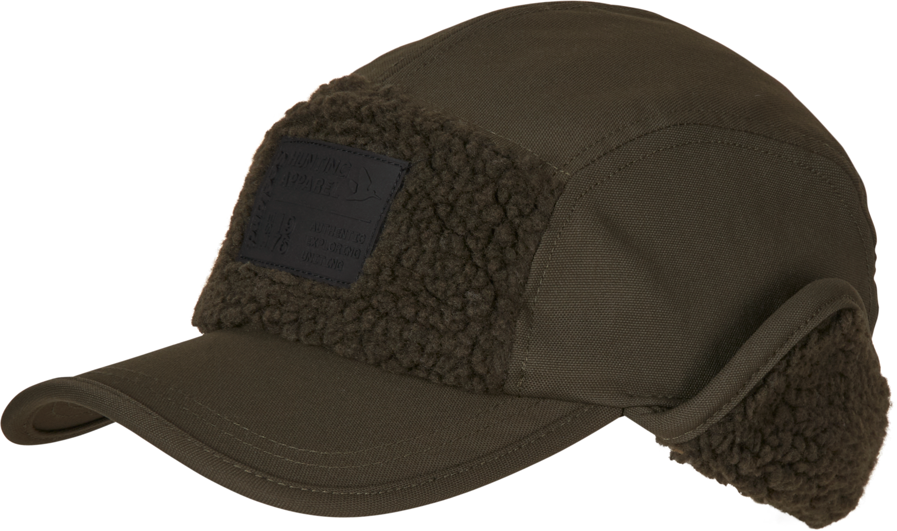 Teddy Fold Down Cap - Pine green